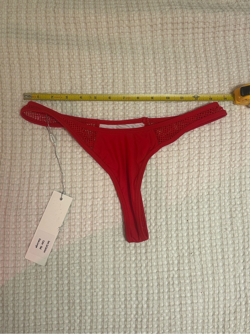 Red Rose Sail Thong Bikini Bottom by Boutine LA NWT - Picture 5 of 5